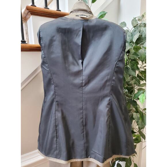 Morton Bernard Women Brown Polyester Single Breasted Blazer & Pant 2 Pcs Suit 10 - Picture 10 of 16